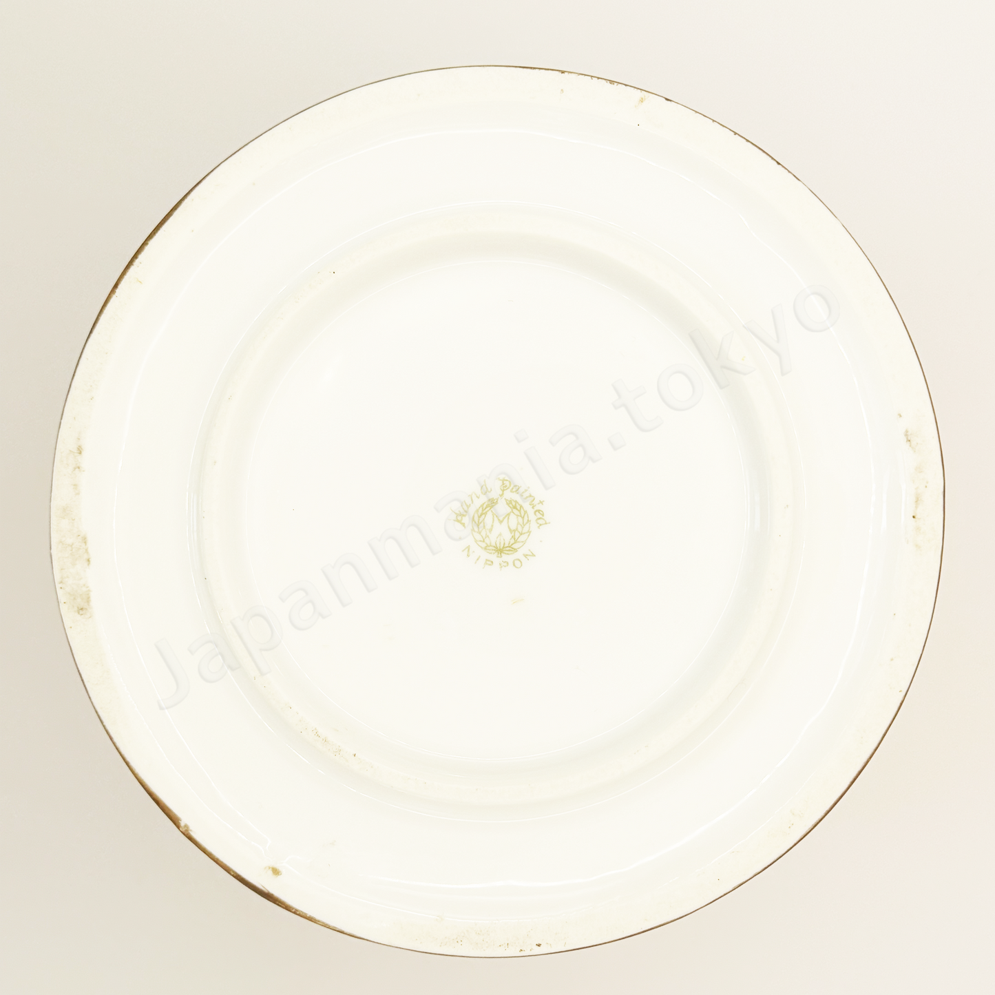 Bottom view: Japanese old fine china. Old Noritake. Antique. Native american and horse.