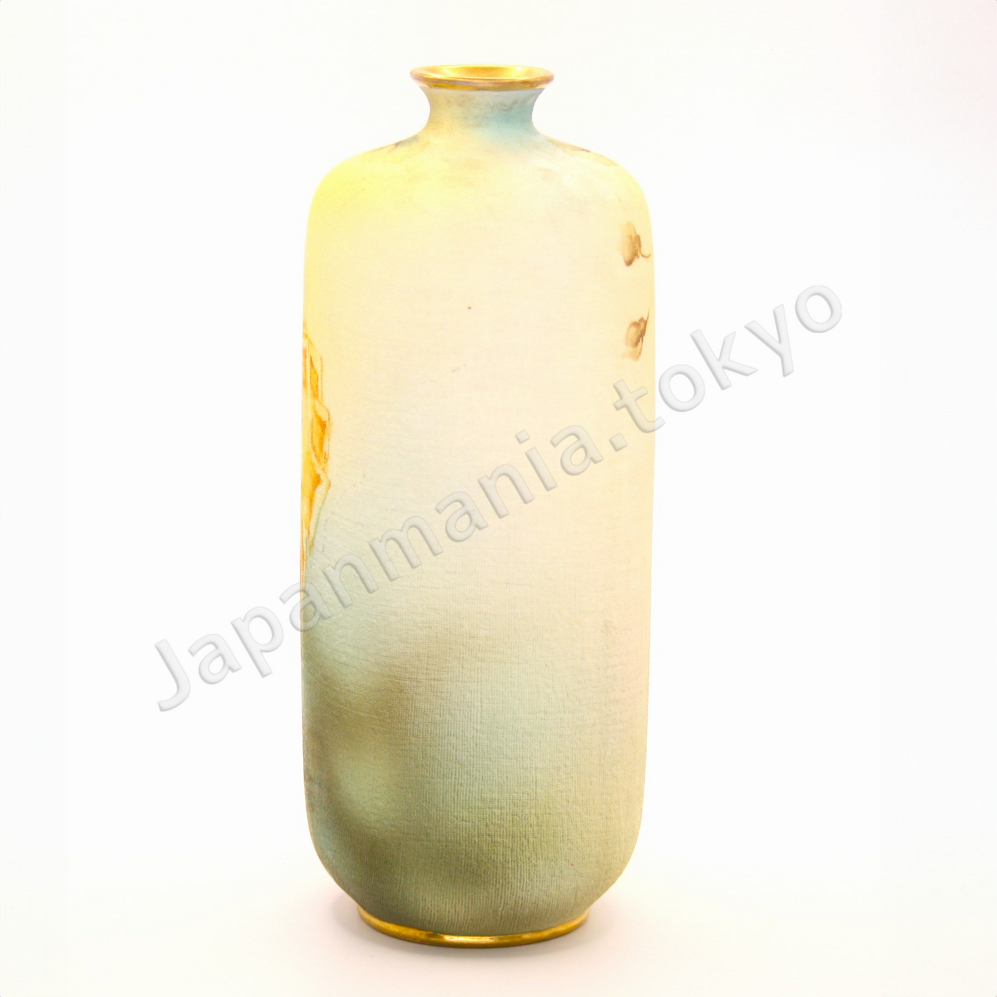 Side view: Japanese antique fine china. Old Noritake.
Vase
Rose design
Polychrome, Tapestry(cloth inlay)