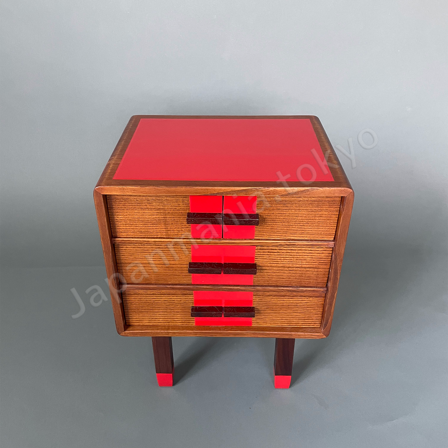 Japanese Urushi × Wood Art TK-8 Urushi lacquer chest (wiped finish)