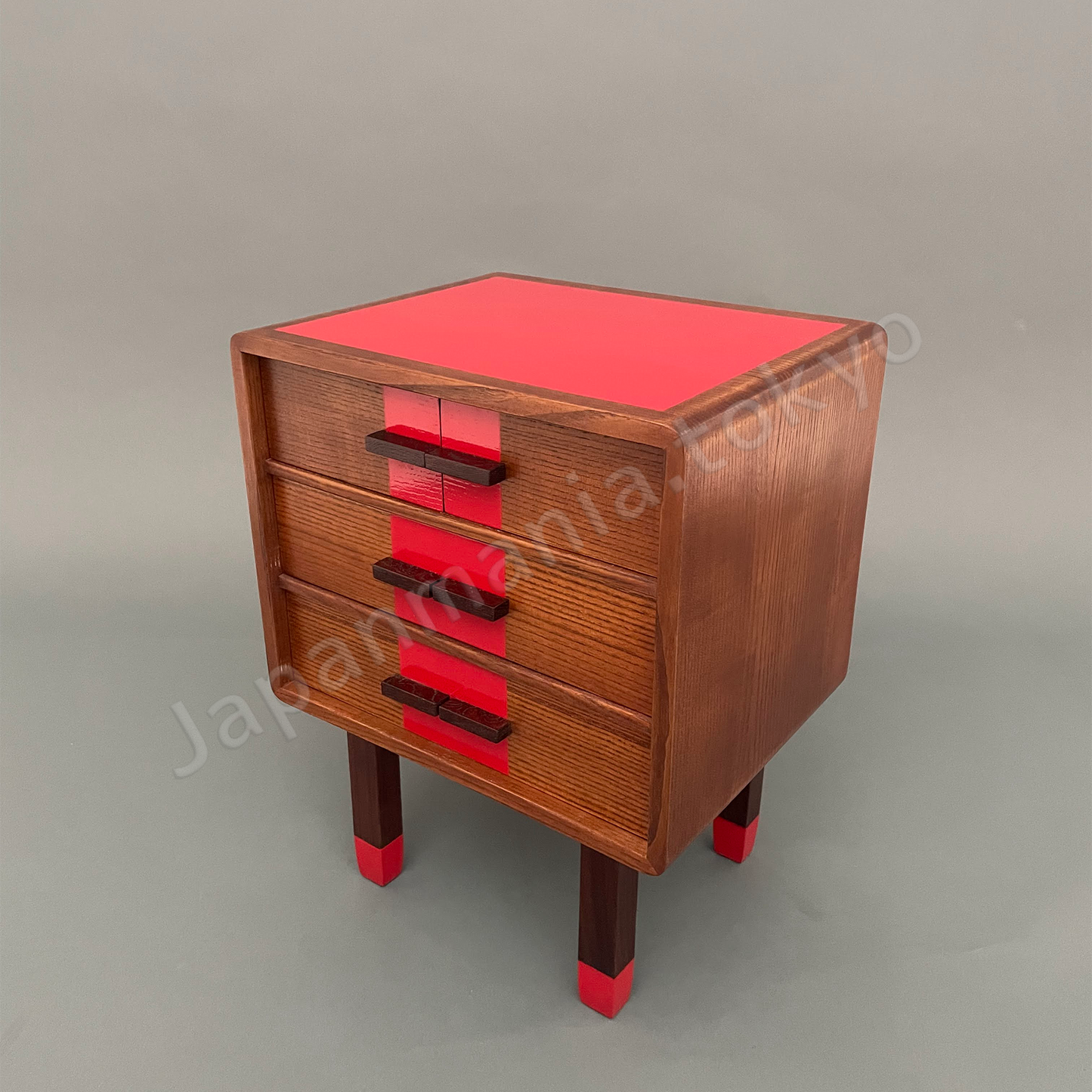 Japanese Urushi × Wood Art TK-8 Urushi lacquer chest (wiped finish)