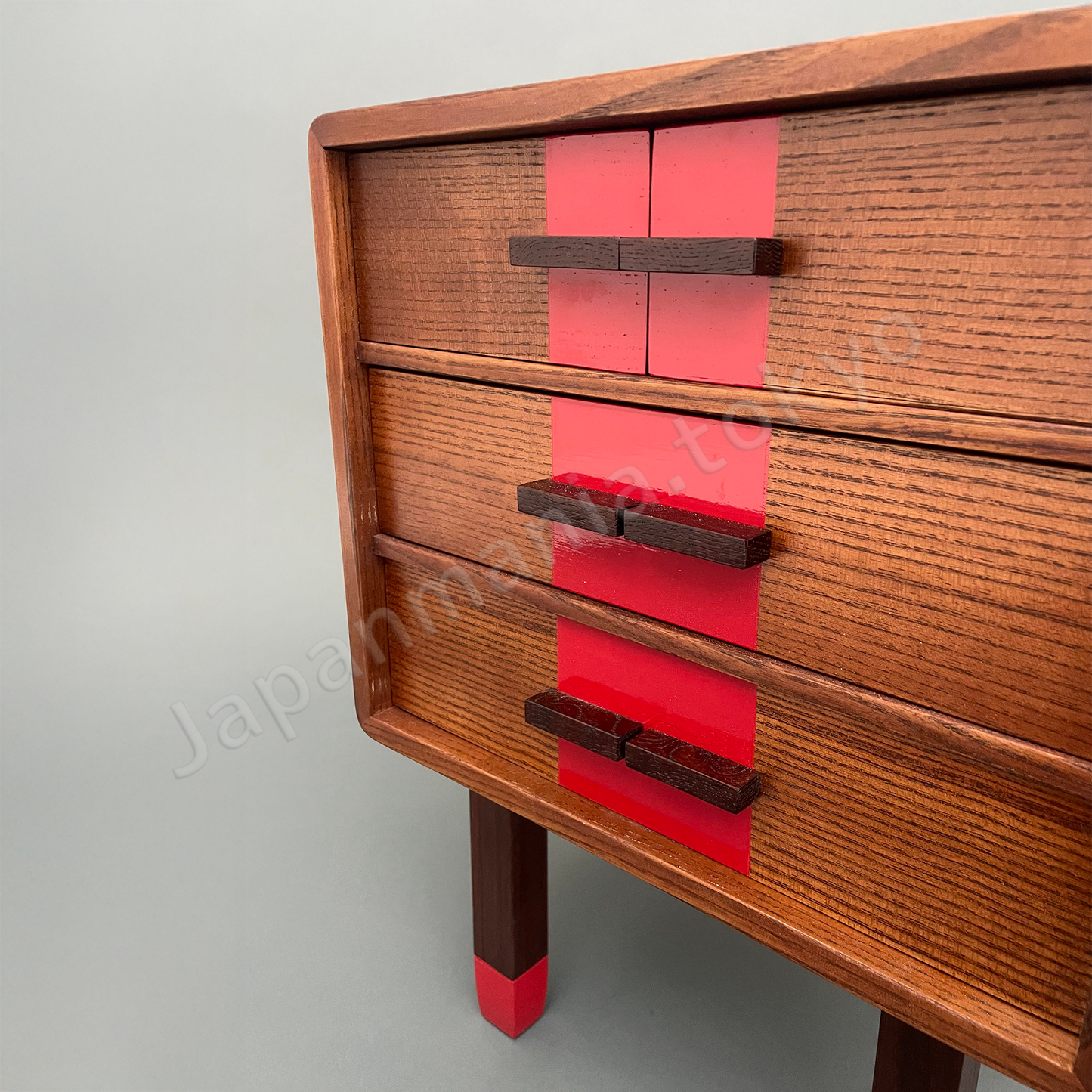 Japanese Urushi × Wood Art TK-8 Urushi lacquer chest (wiped finish)