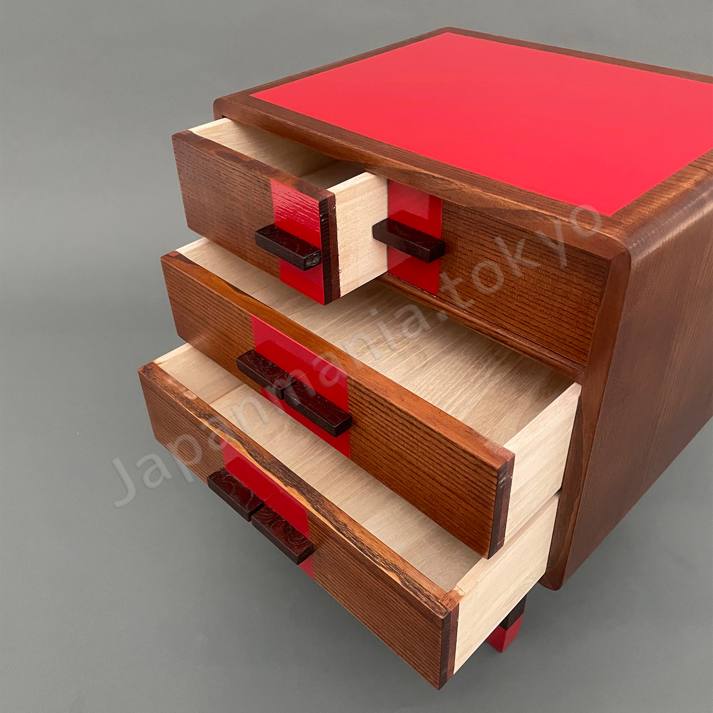 Japanese Urushi × Wood Art TK-8 Urushi lacquer chest (wiped finish)