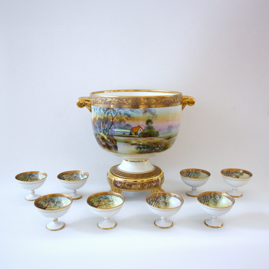 Old Noritake DIC-16 Punch bowl set