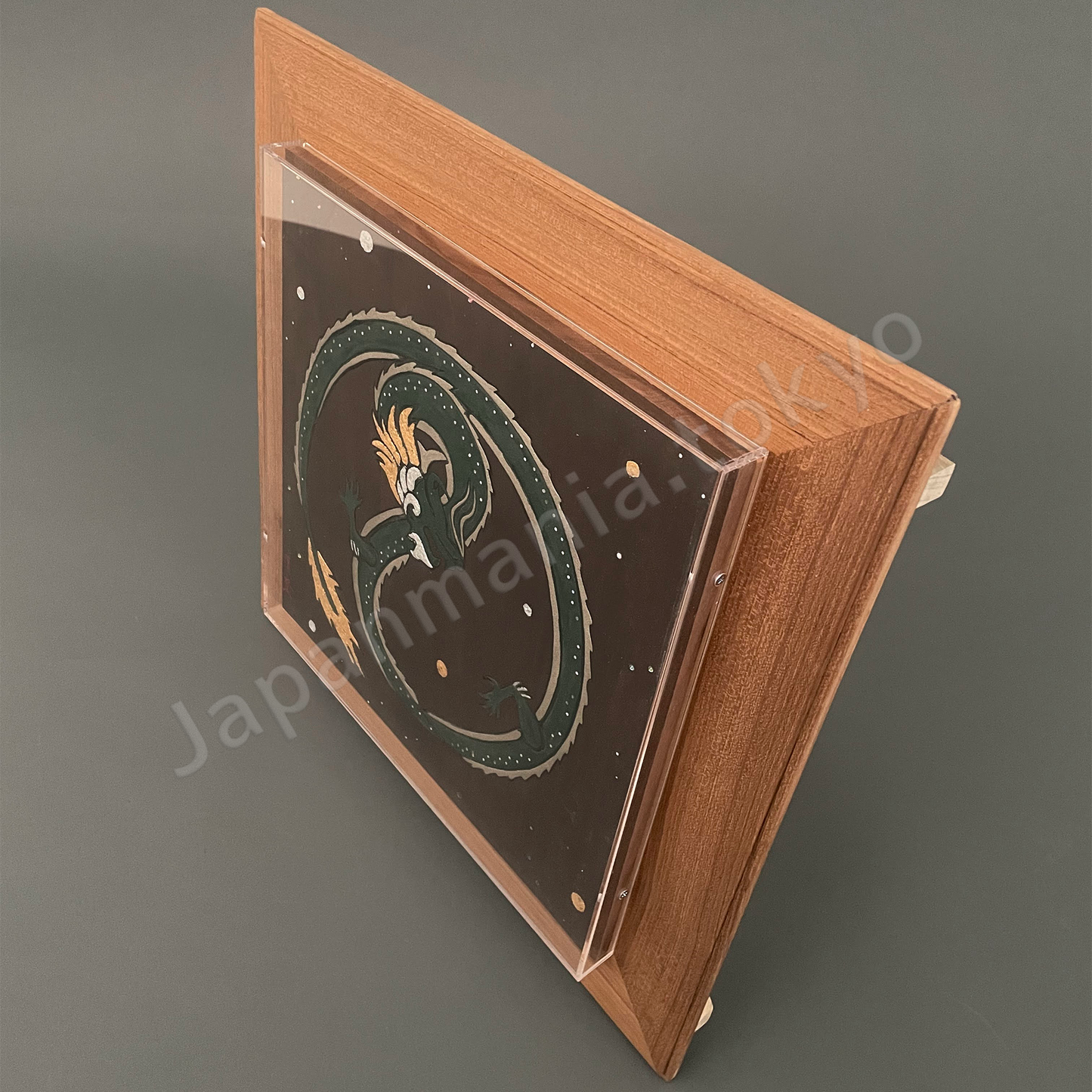 Japanese Urushi × Wood Art TK-21 Urushi Art Panel "Danryu (Coiled Dragon)"