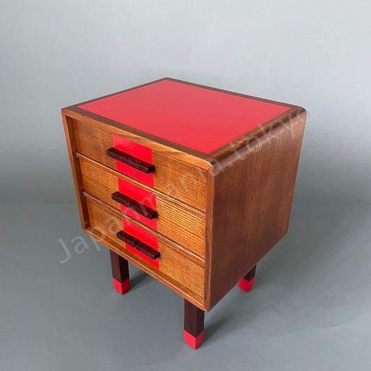 Japanese Urushi × Wood Art TK-8 Urushi lacquer chest (wiped finish)